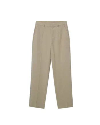 Women's Elastic Waist Regular Tapered Suit Pants