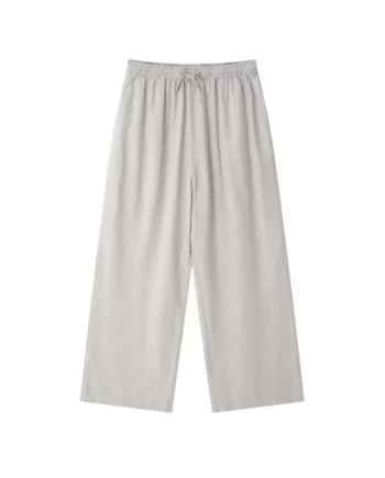 Women's Linen Viscose Wide Leg Drawstring Pants