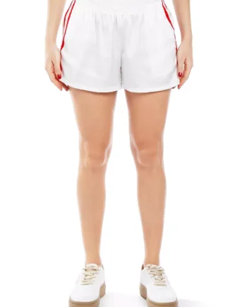 Striped Spice Shorts In White